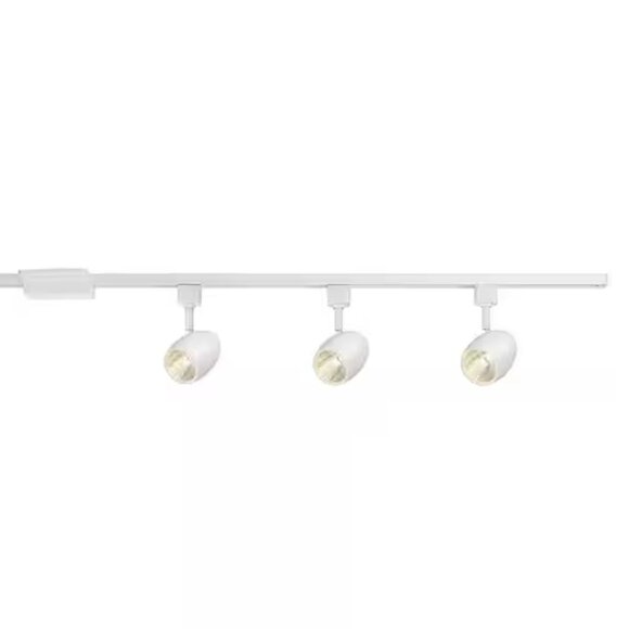 NEW Hampton Bay 4' 3 Light Integrated LED Linear Track Lighting Kit Round Head - Picture 2 of 10